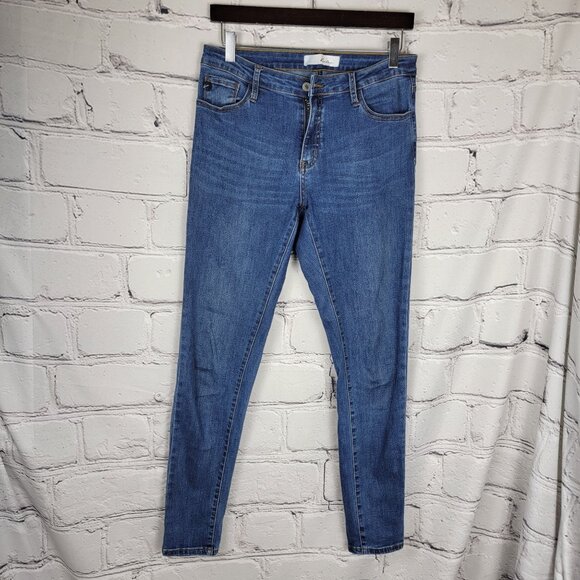 Kancan Womens 9 Skinny Jeans Mid‎ Rise Stretch Denim Casual Non Distressed - Picture 1 of 4